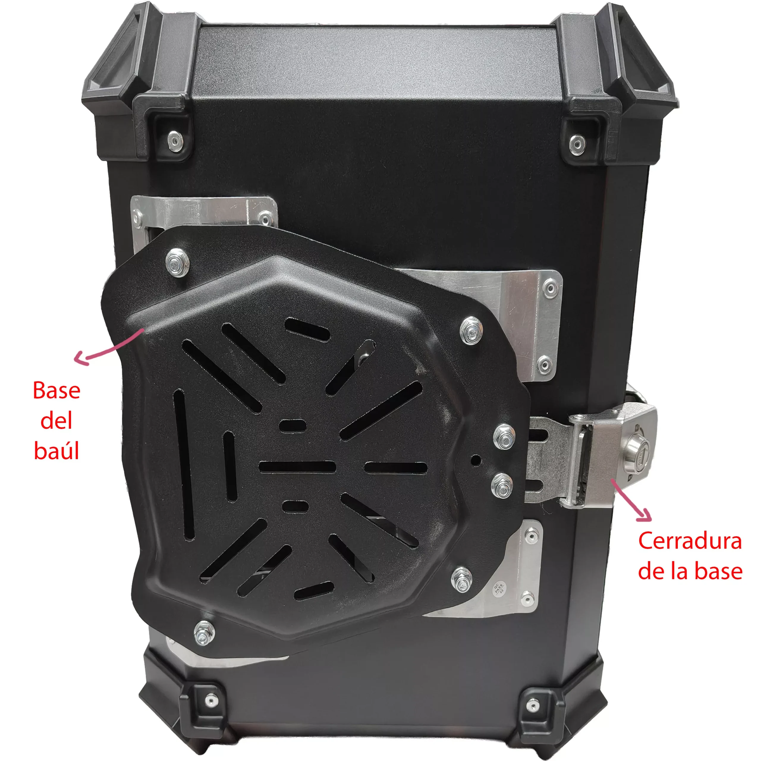 Baul Desmontable Aluminio 28L - Negro - Imagen 7
