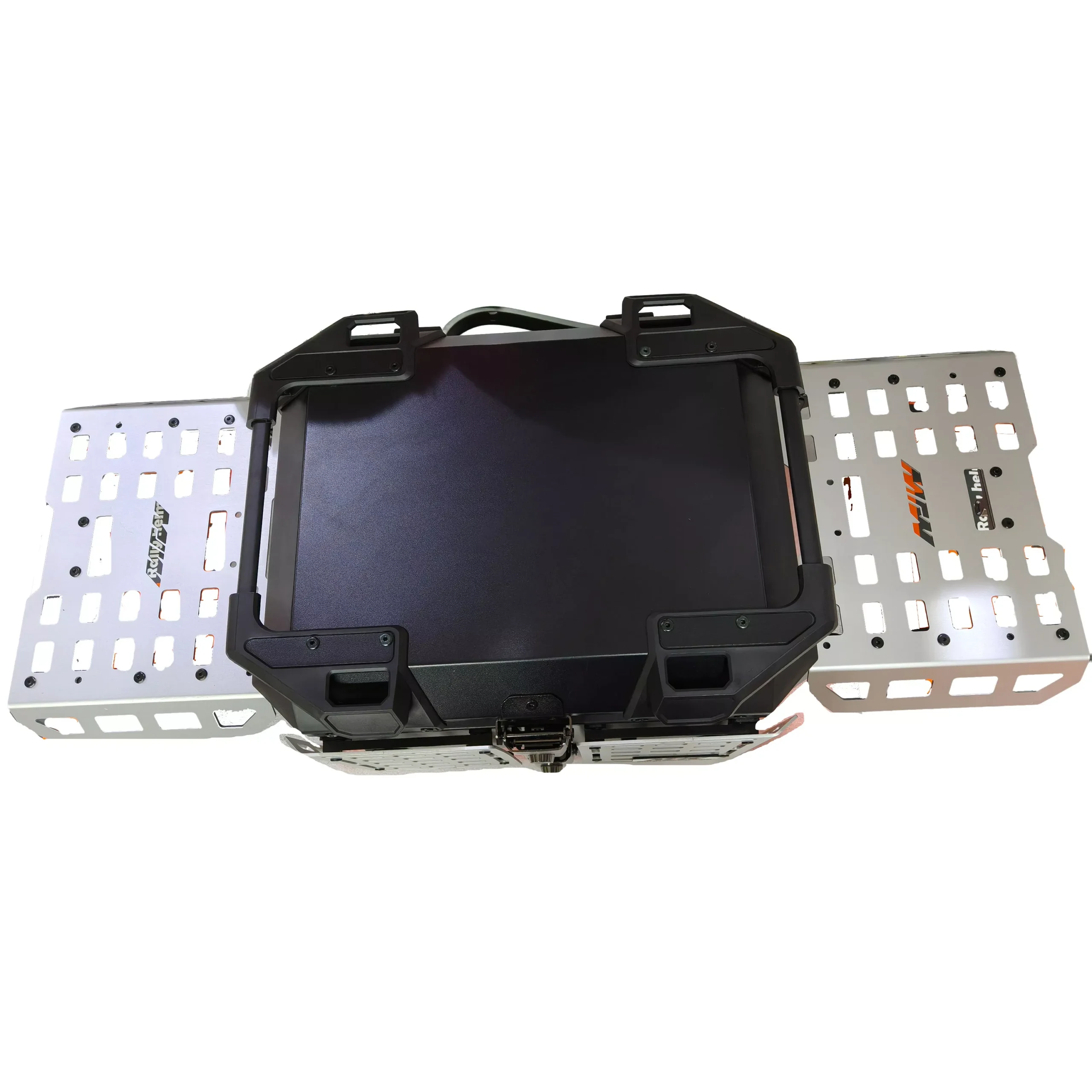 Baul Desmontable Aluminio 45L Con Reja - Negro/Plata - Imagen 7