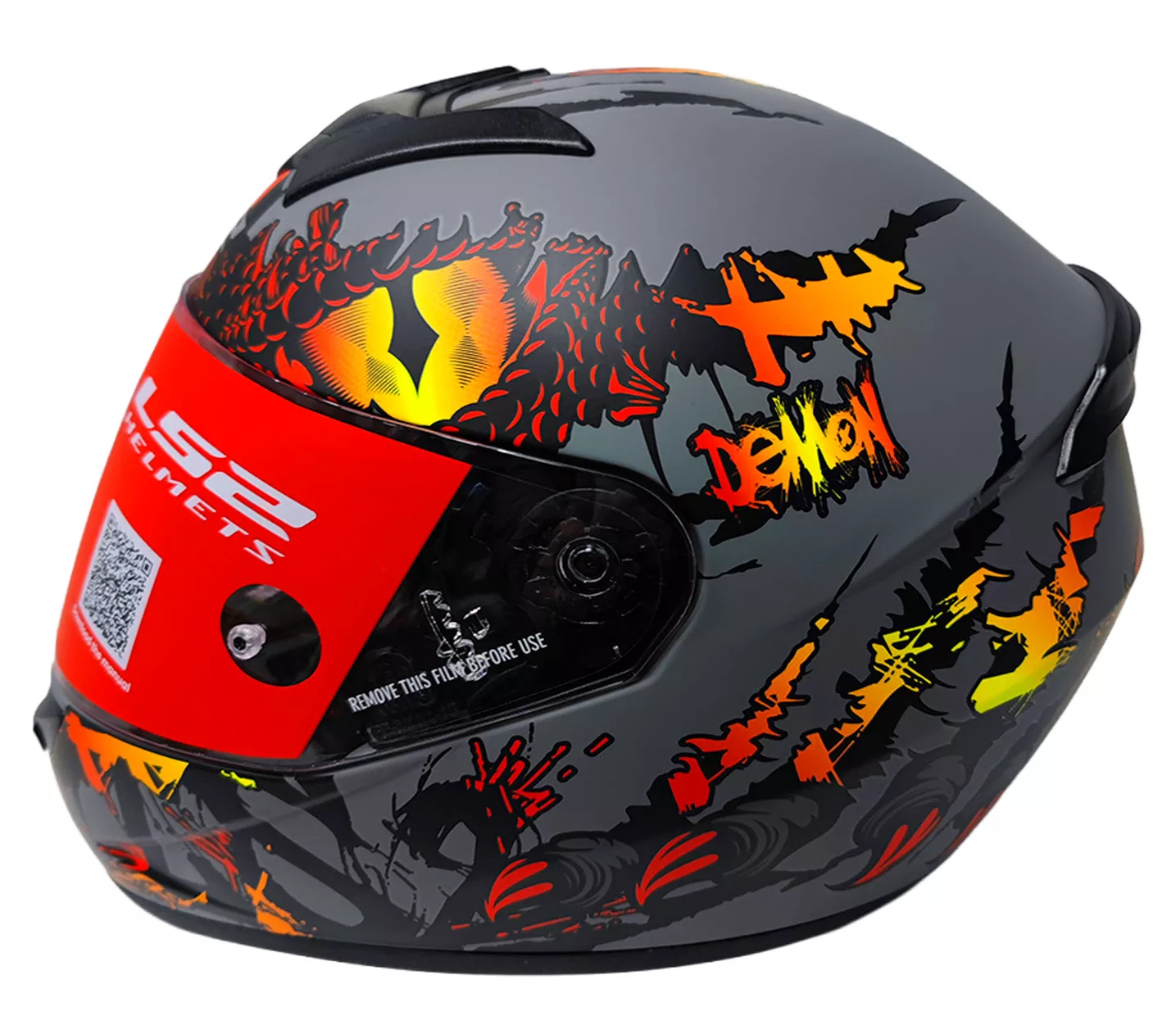 Casco Ls2 352 Rookie DEMON - Gris - Imagen 4