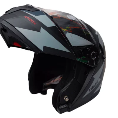 Casco Rebatible MAC BLAZE - AFROX Negro/Gris