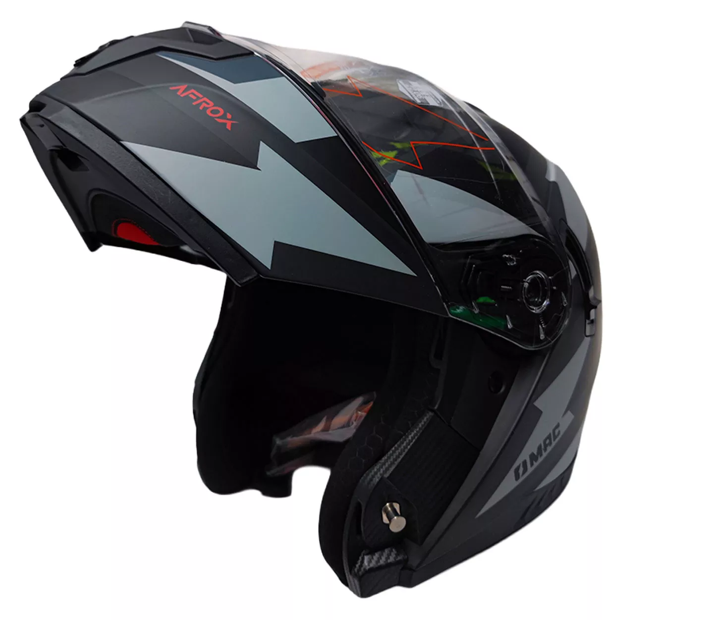 Casco Rebatible MAC BLAZE - AFROX Negro/Gris
