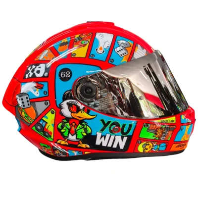 Casco Axxis Draken Goose Game Rojo