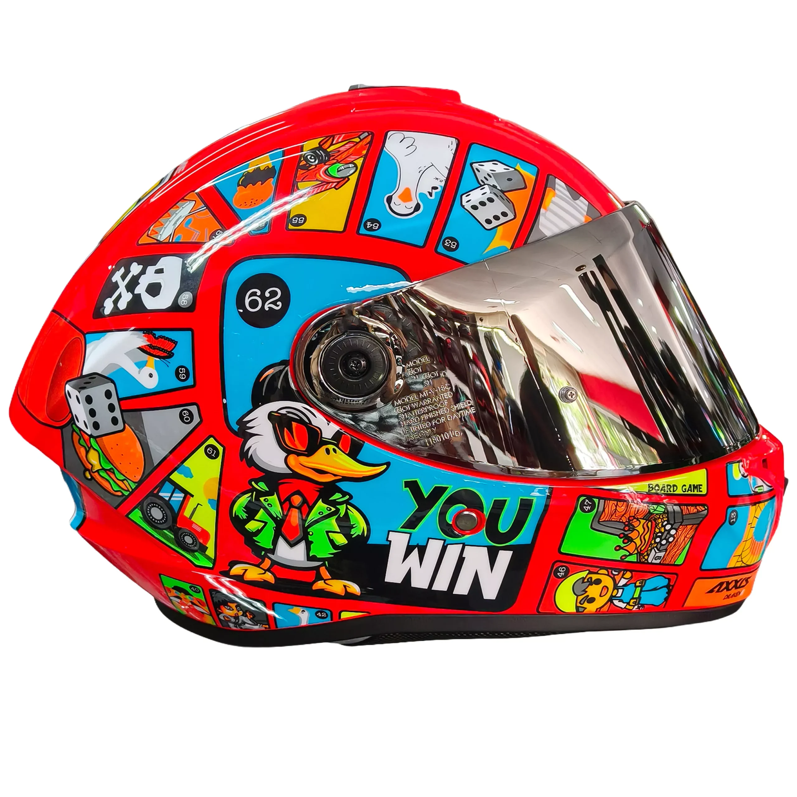 Casco Axxis Draken Goose Game Rojo