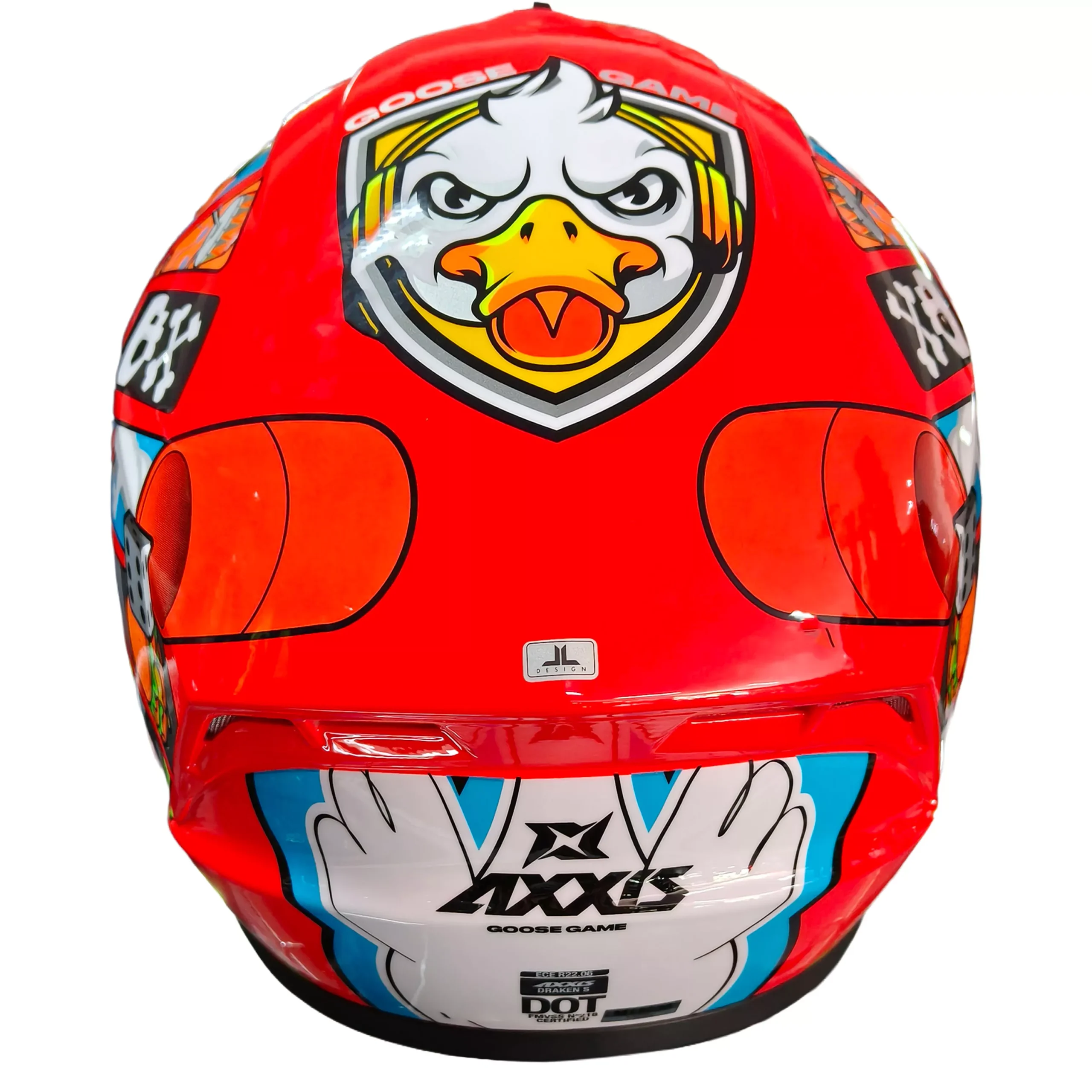 Casco Axxis Draken Goose Game Rojo - Imagen 4