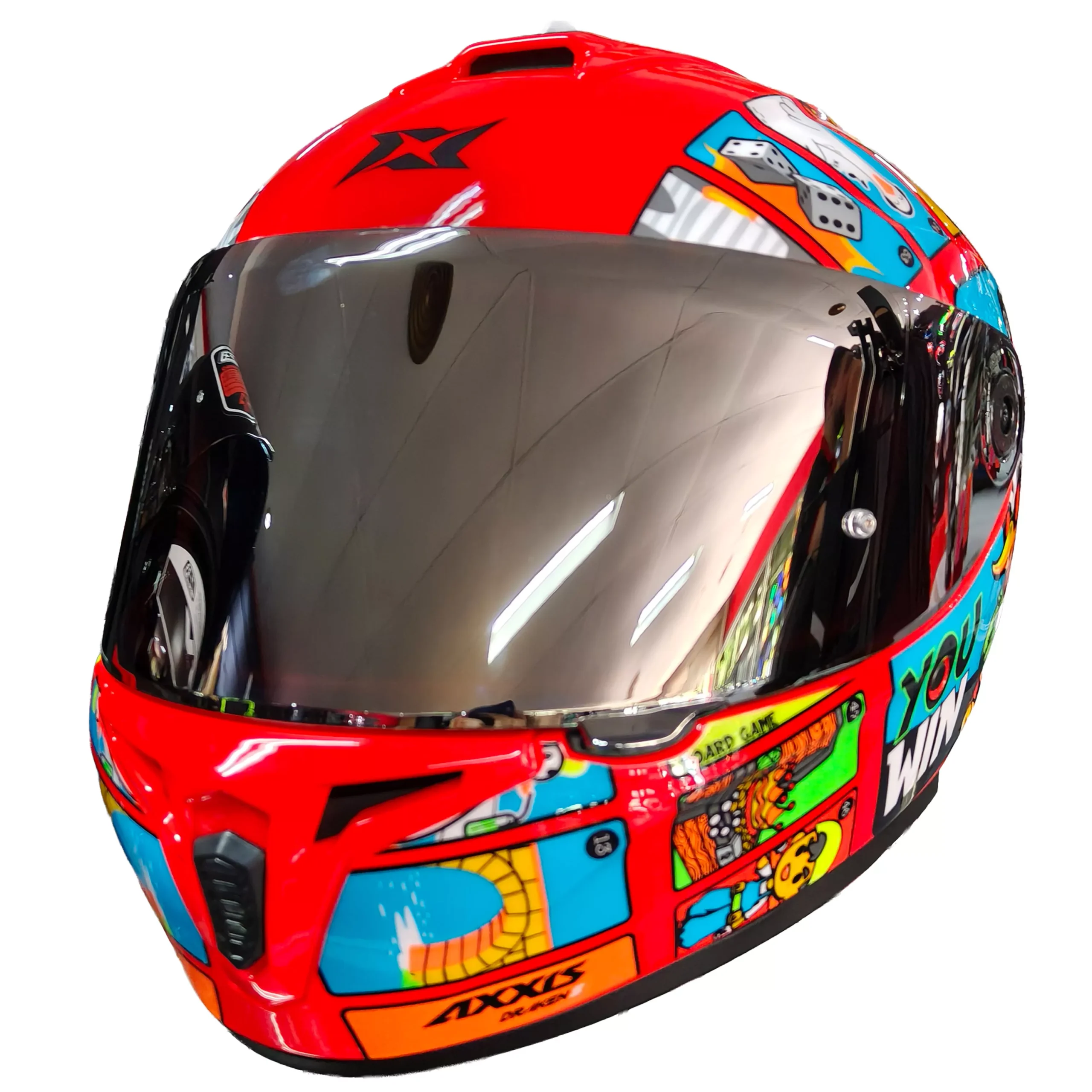 Casco Axxis Draken Goose Game Rojo - Imagen 2