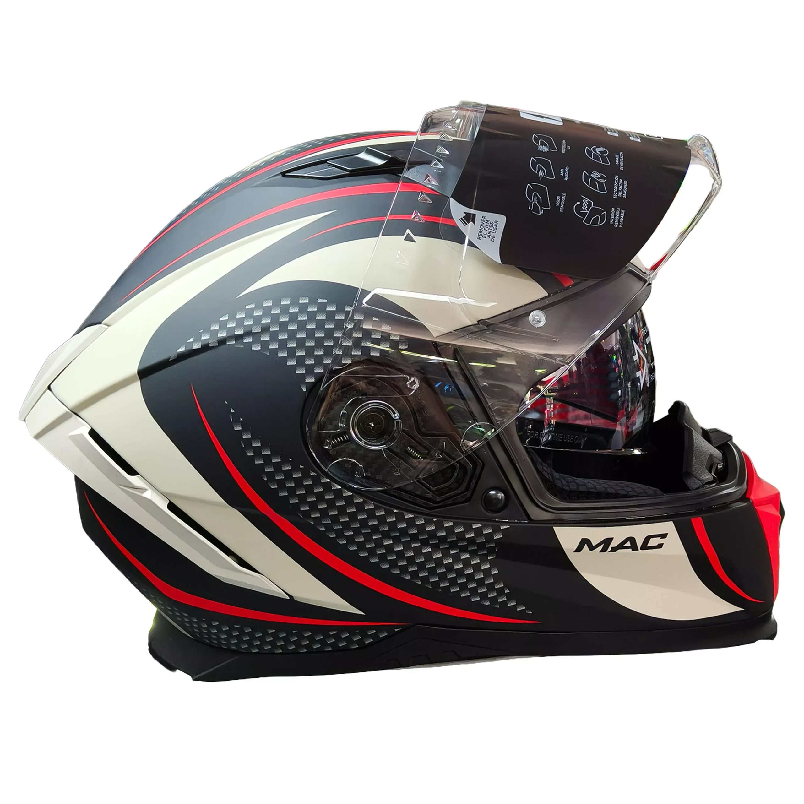 Casco Mac Force Cirkus Roja