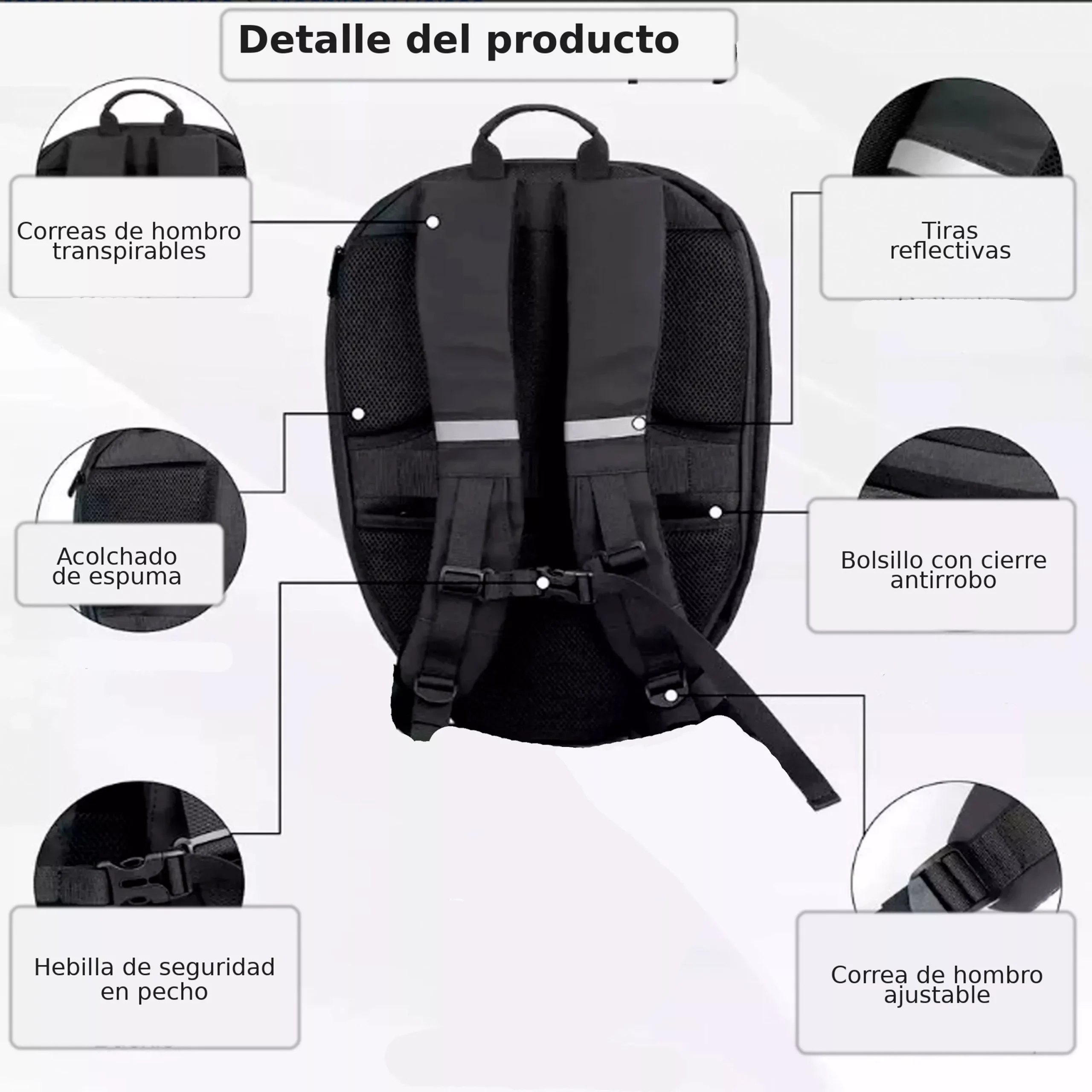Mochila Semi-Rigida Con Led - Imagen 11