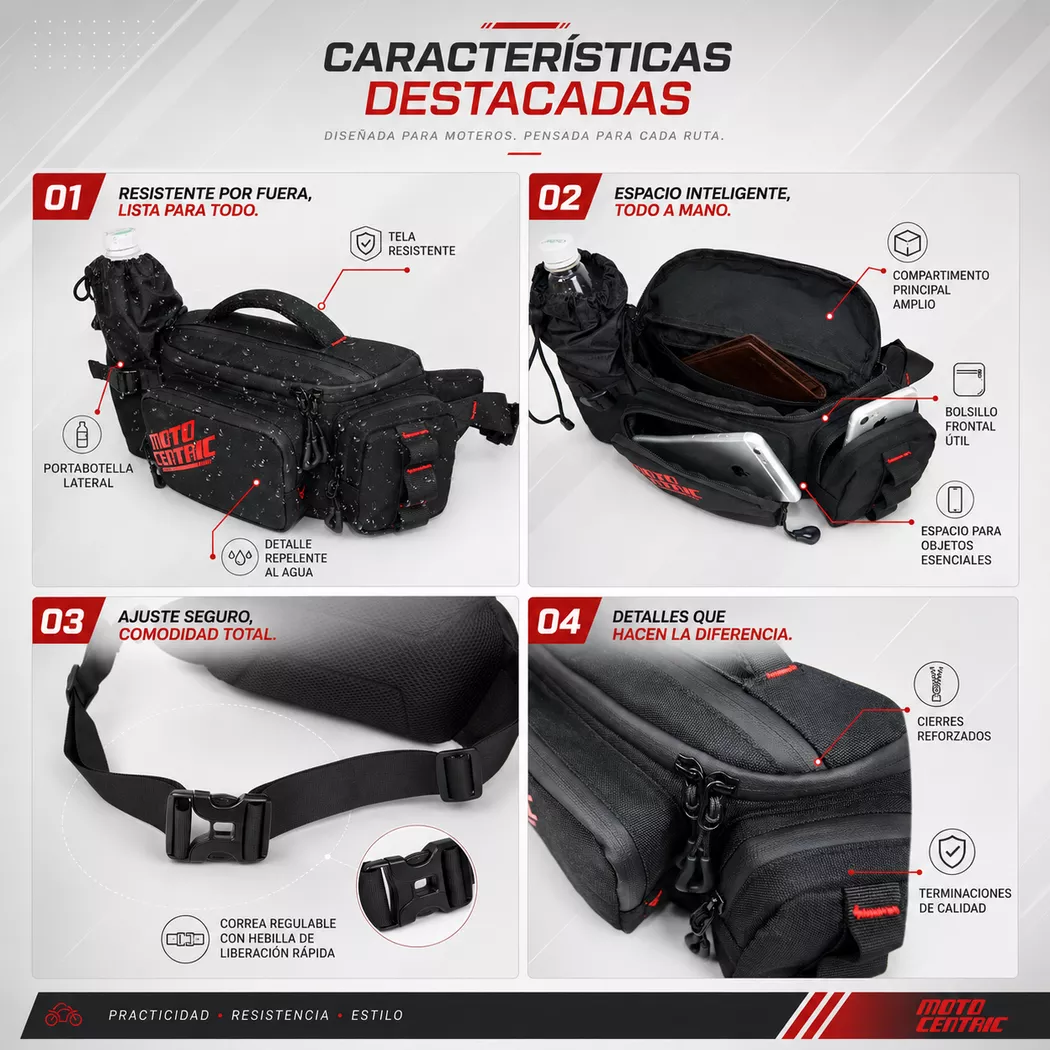 Riñonera Porta Botella Motocentric - Imagen 3