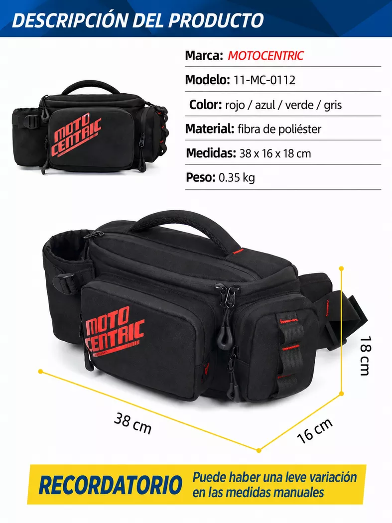 Riñonera Porta Botella Motocentric - Imagen 5
