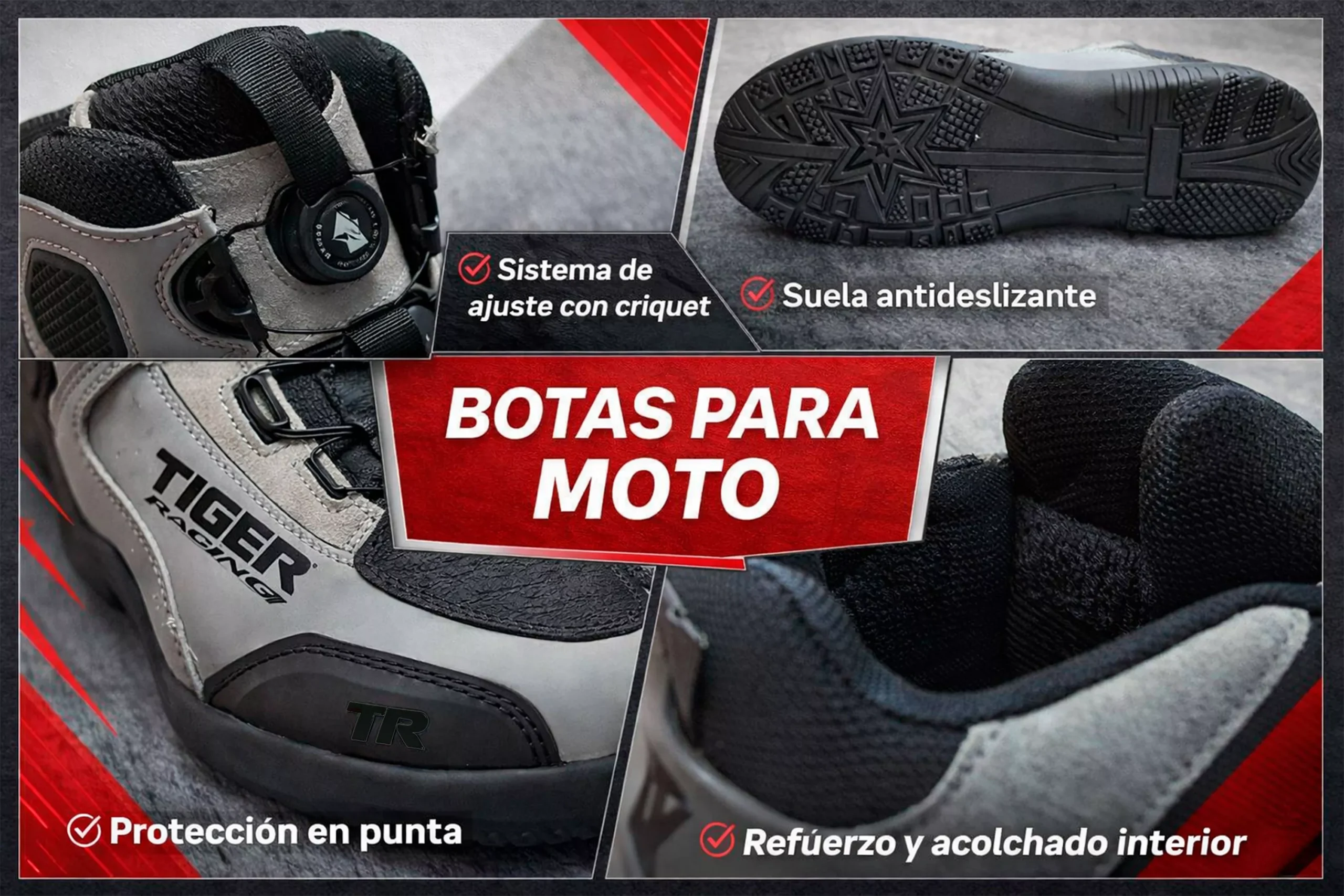 Botas cortas Tiger - R1 Gris - Imagen 2