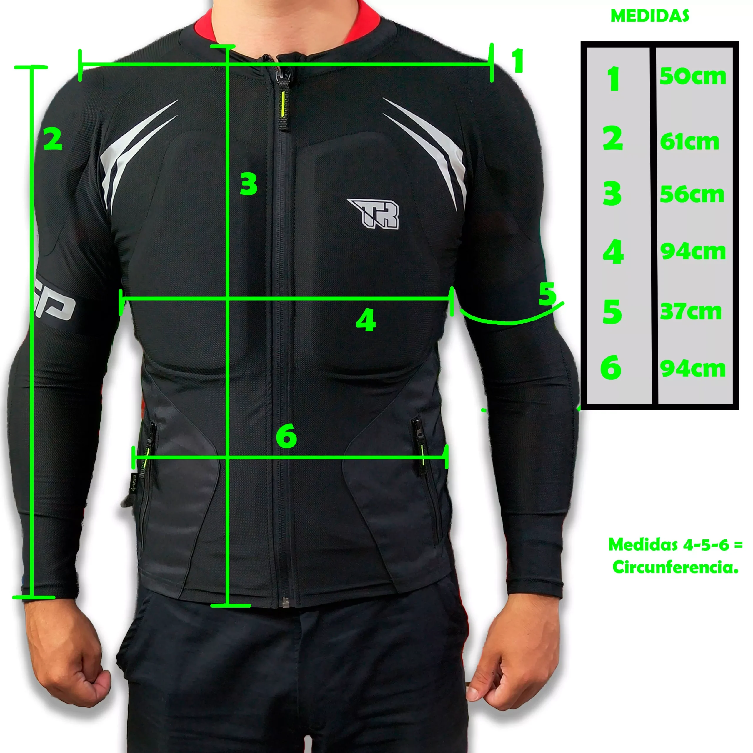 Pechera/Campera con protecciones Motocross - TR - Imagen 2