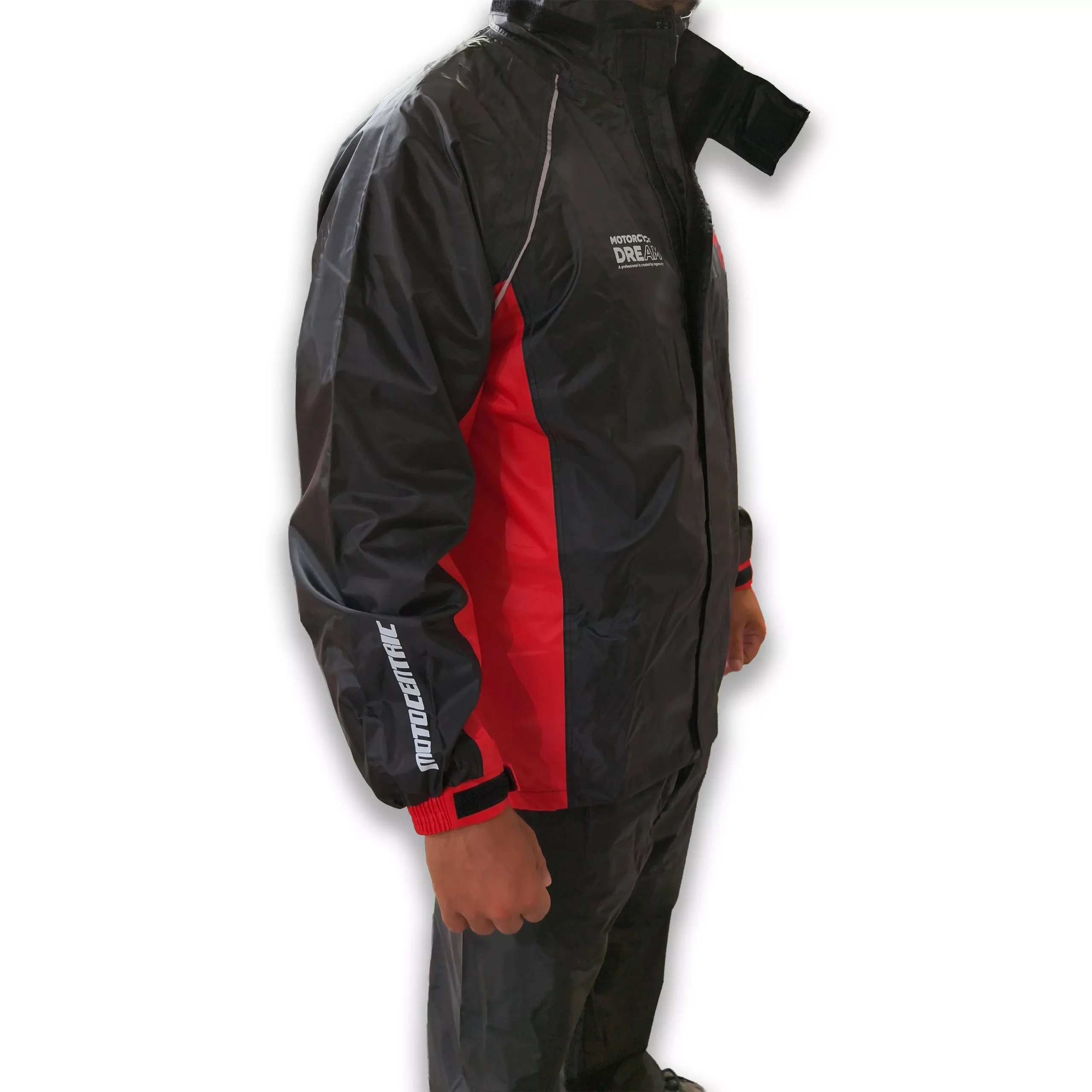 Traje de lluvia Motocentric - Negro/Rojo - Imagen 4