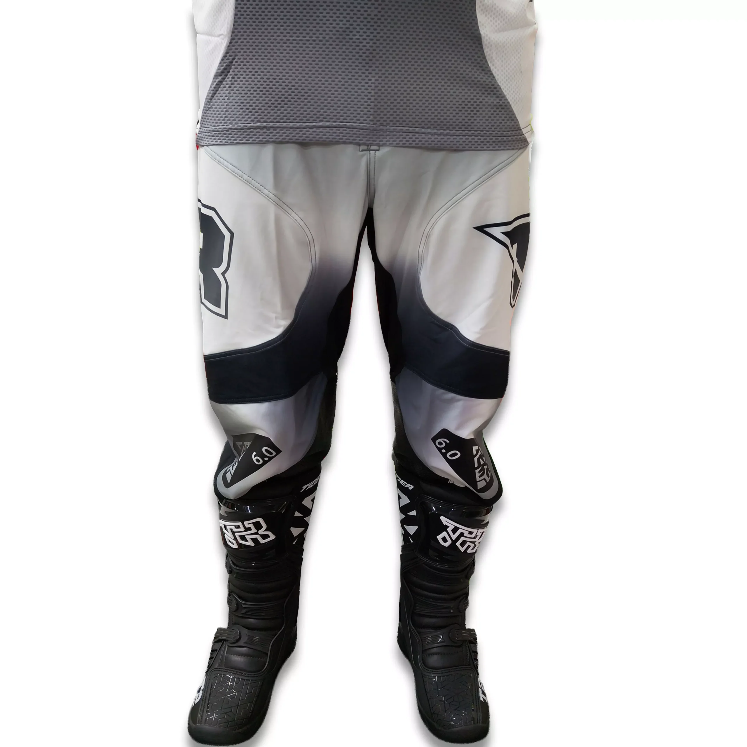 Conjunto Motocross Tiger Racing - Blanco/Gris - Imagen 2