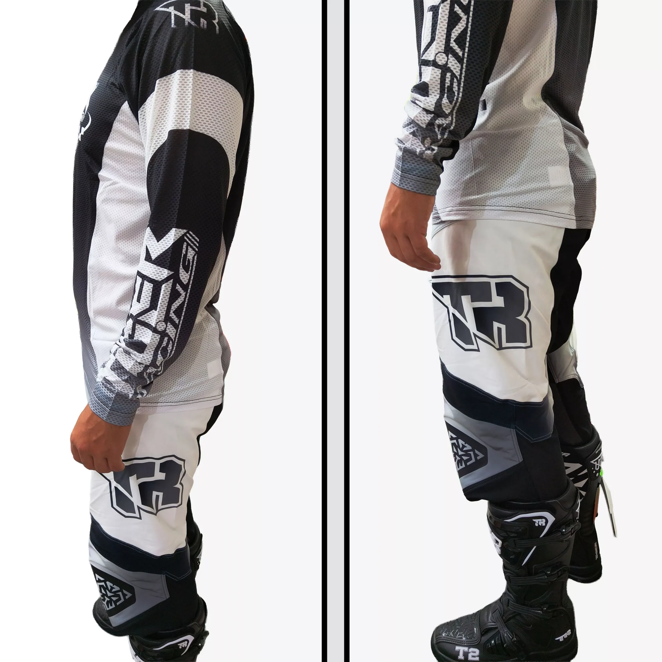 Conjunto Motocross Tiger Racing - Blanco/Gris - Imagen 6
