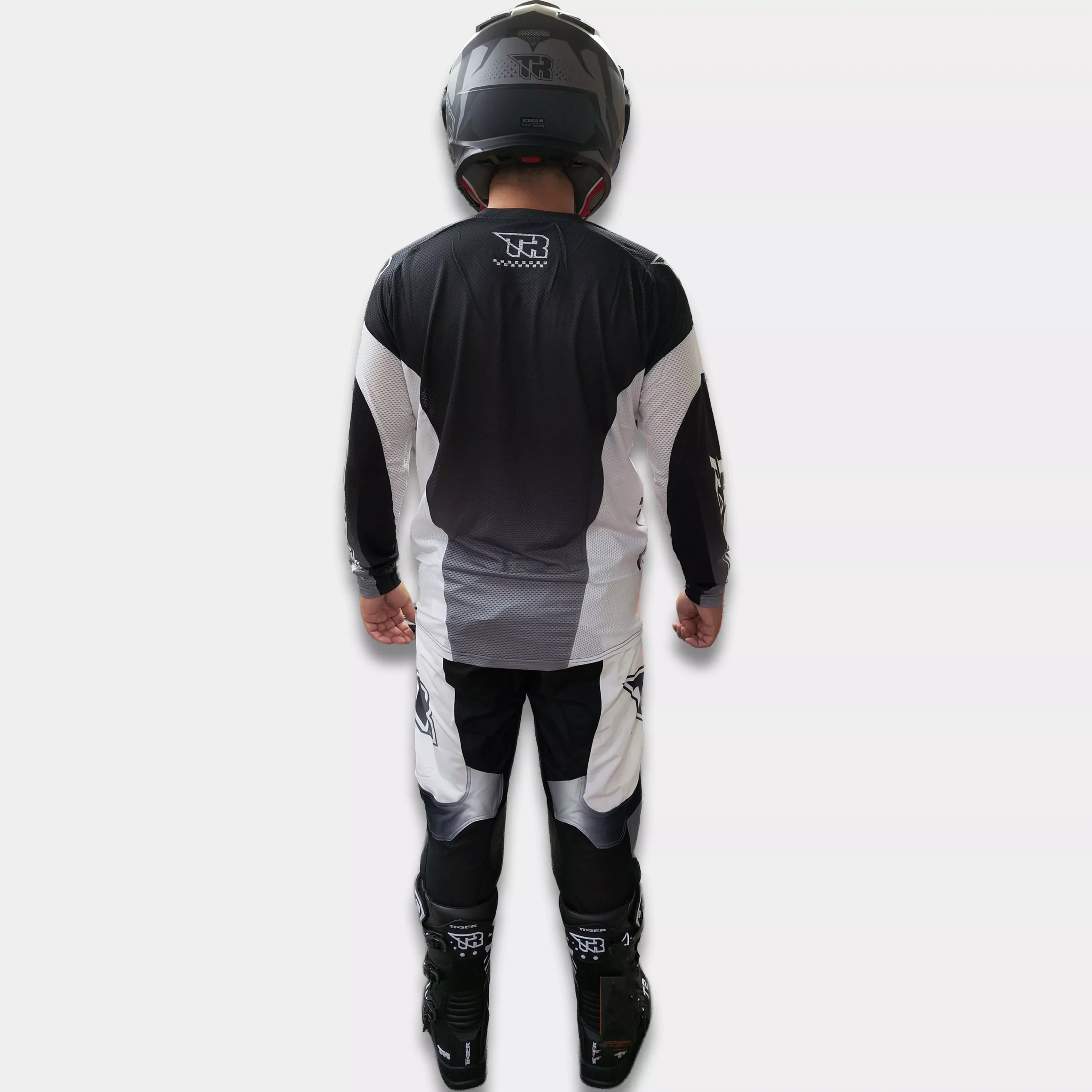 Conjunto Motocross Tiger Racing - Blanco/Gris - Imagen 4