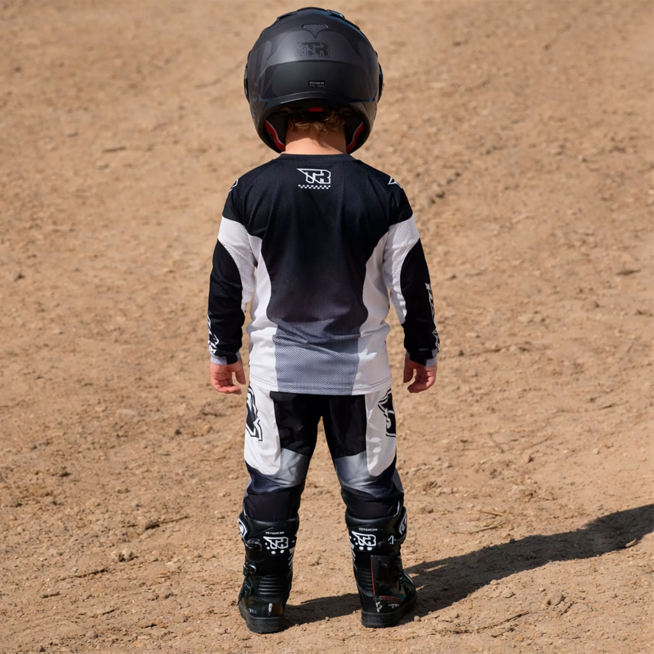 Conjunto Motocross Tiger Racing Para Niño - Negro/Blanco - Imagen 3