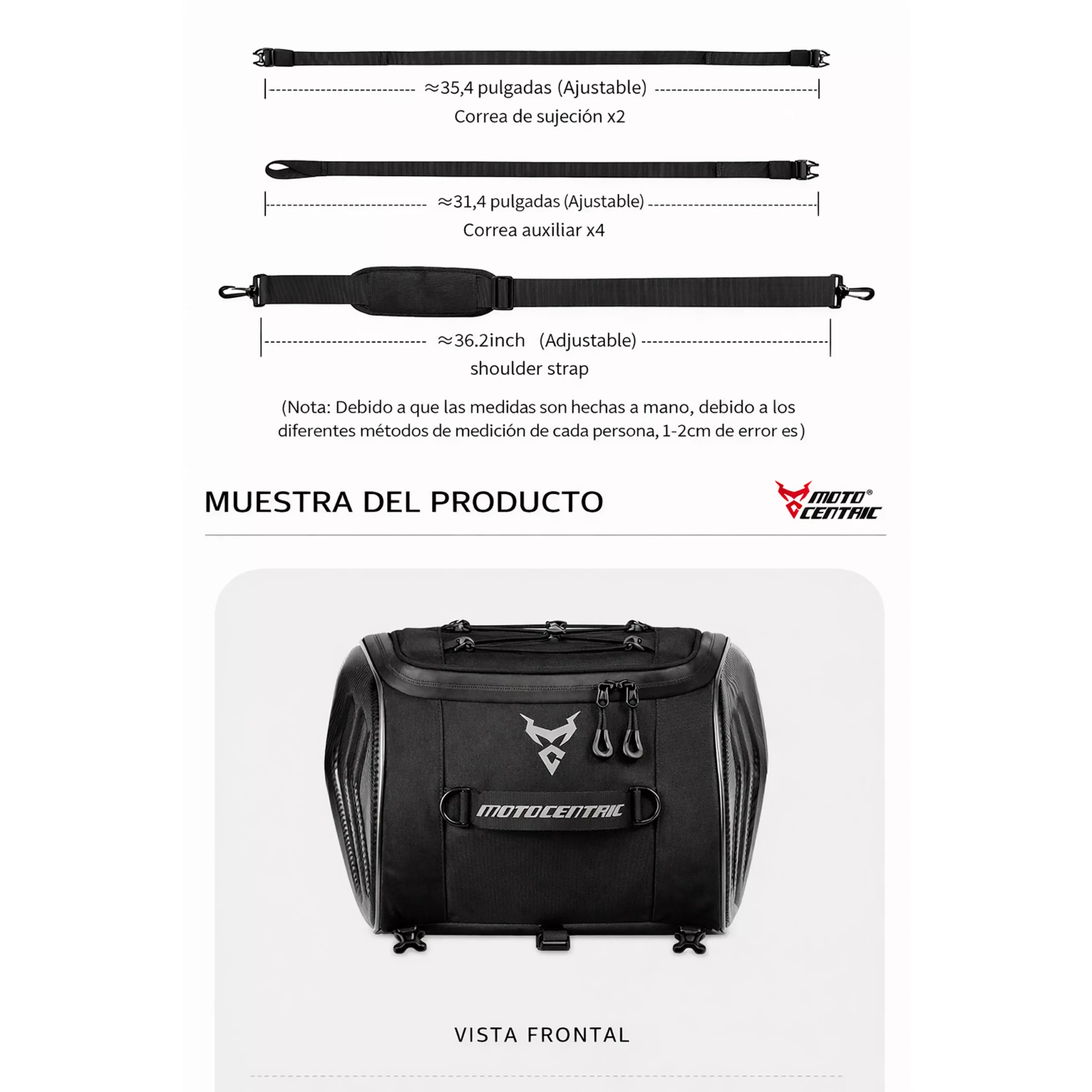 Bolso Doble Uso Delantero y Trasero Motocentric -0135 - Imagen 9