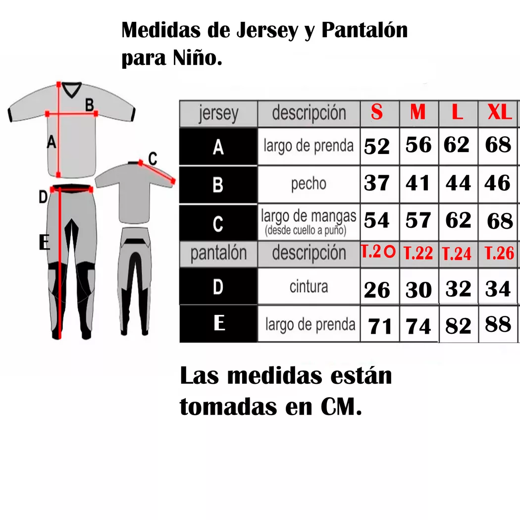 Conjunto Motocross Tiger Racing Para Niño - Rojo/Blanco - Imagen 5