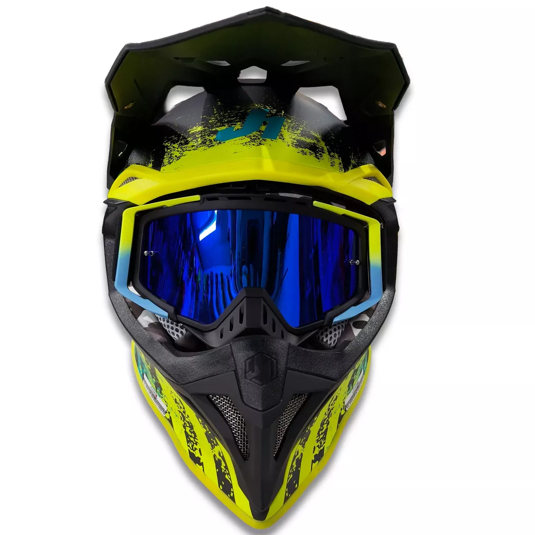 Casco Just1 Storm J39 + Antiparra - Fluor/Amarillo/Negro - Imagen 5