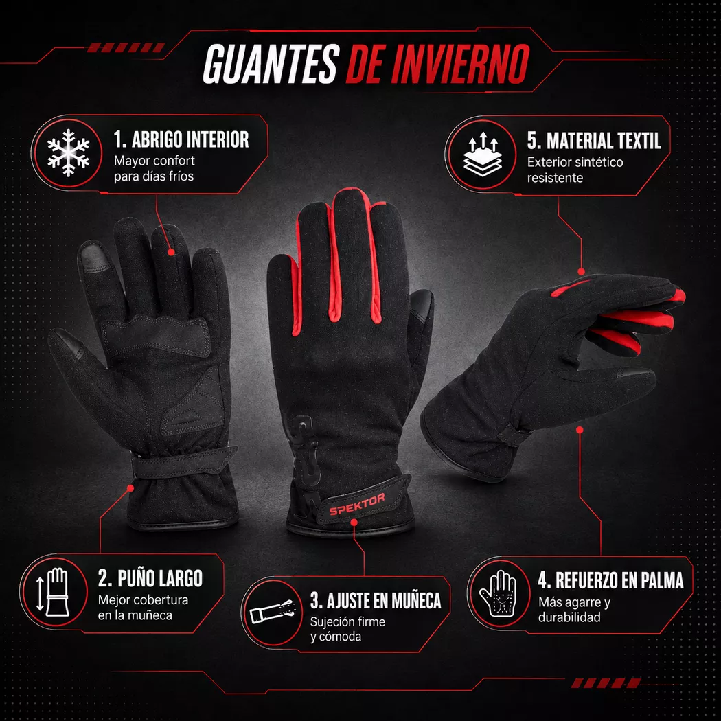 Guantes de Invierno Spektor EON - Rojo - Imagen 2