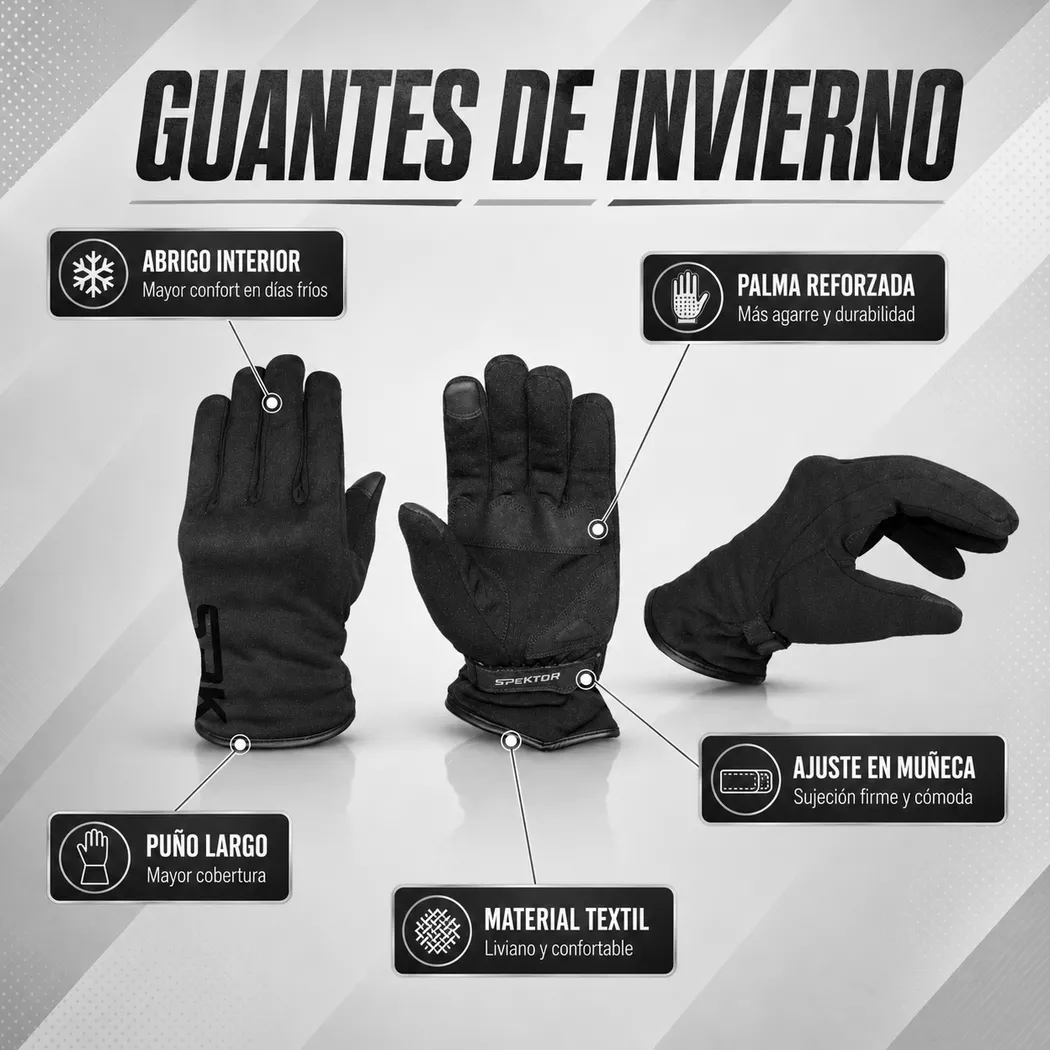 Guantes de Invierno Spektor EON - Negro - Imagen 2